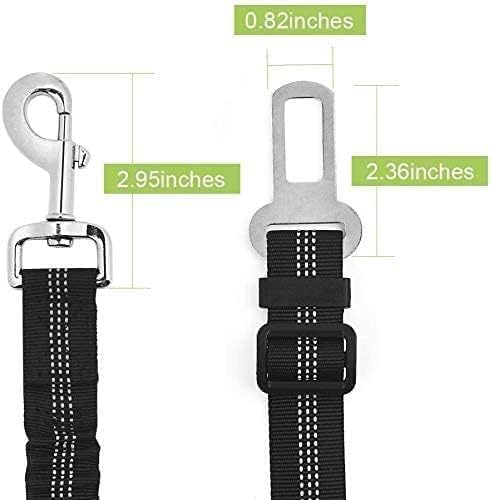 Ensure Your Pet's Safety with Our Adjustable Dog Seat Belts for Car - 2 Pack of Reliable Headrest Restraints for Dogs and Cats, Perfect for Travel!