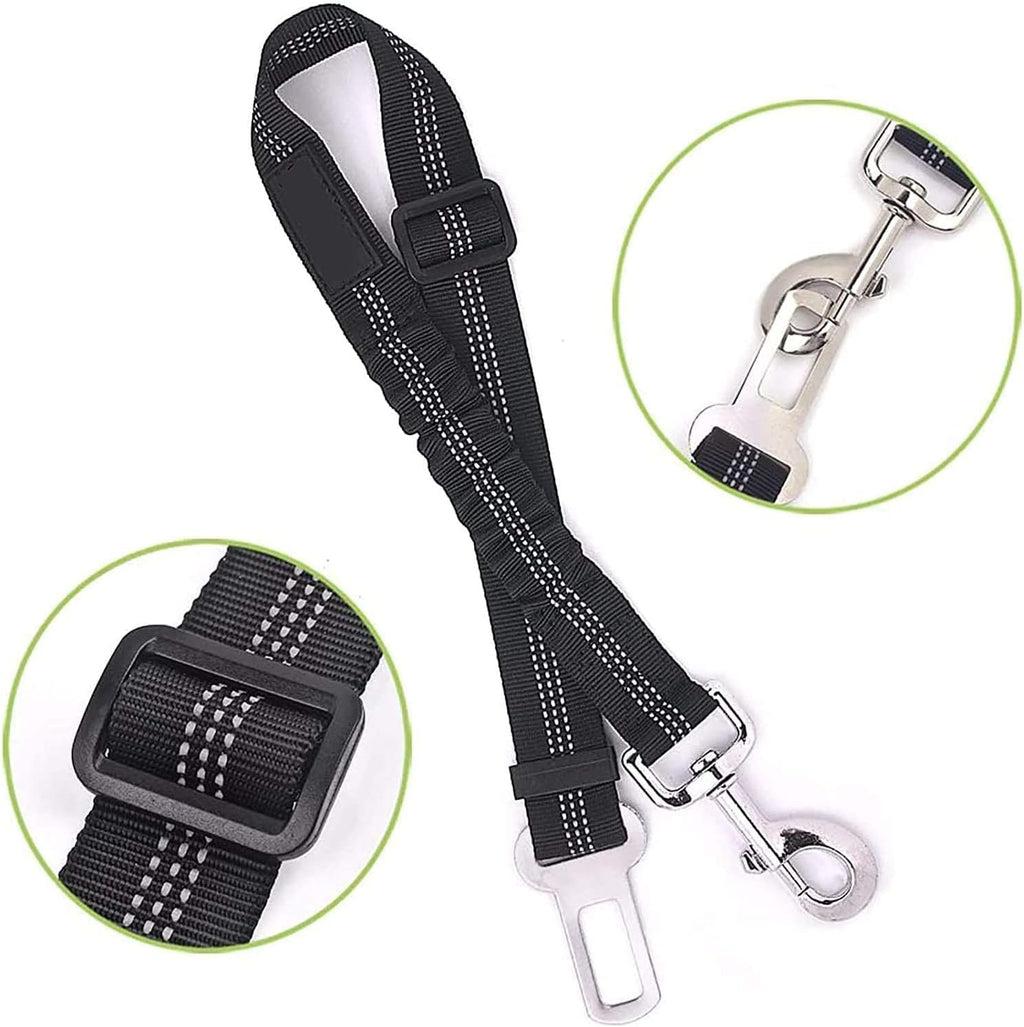 Ensure Your Pet's Safety with Our Adjustable Dog Seat Belts for Car - 2 Pack of Reliable Headrest Restraints for Dogs and Cats, Perfect for Travel!