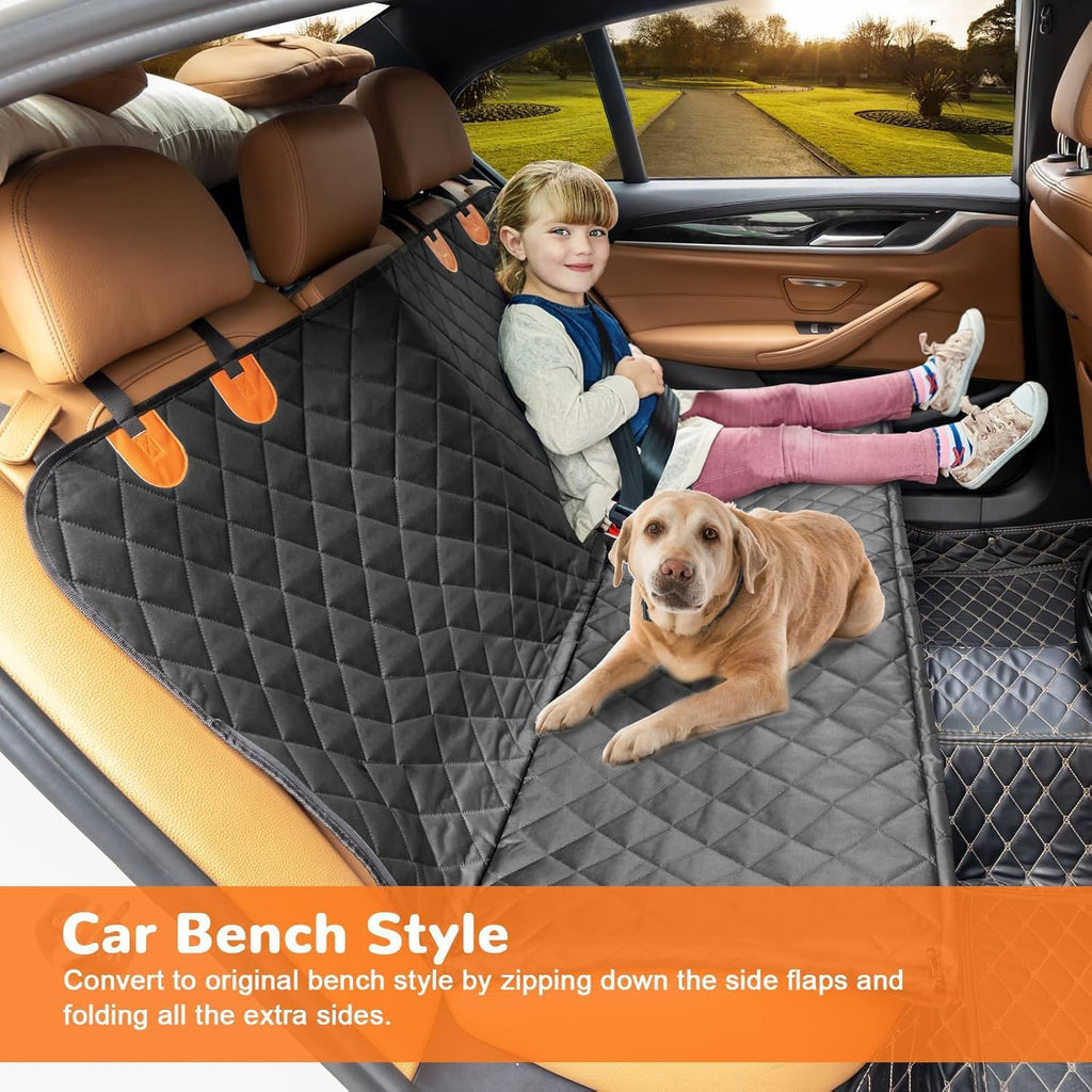 Ultimate Dog Car Seat Cover - 100% Waterproof Hammock for Pets, Heavy Duty, Scratch Proof, Nonslip, and Durable Protection for Back Seats in Cars and SUVs
