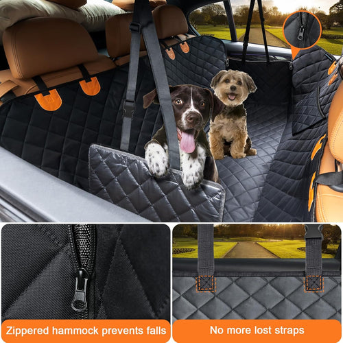 Ultimate Dog Car Seat Cover - 100% Waterproof Hammock for Pets, Heavy Duty, Scratch Proof, Nonslip, and Durable Protection for Back Seats in Cars and SUVs