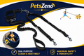 Ultimate Double Dog Leash - Tangle-Free 360° Dual Leash for Small to Large Dogs with Adjustable Seat Belt Feature - Stylish Black Design