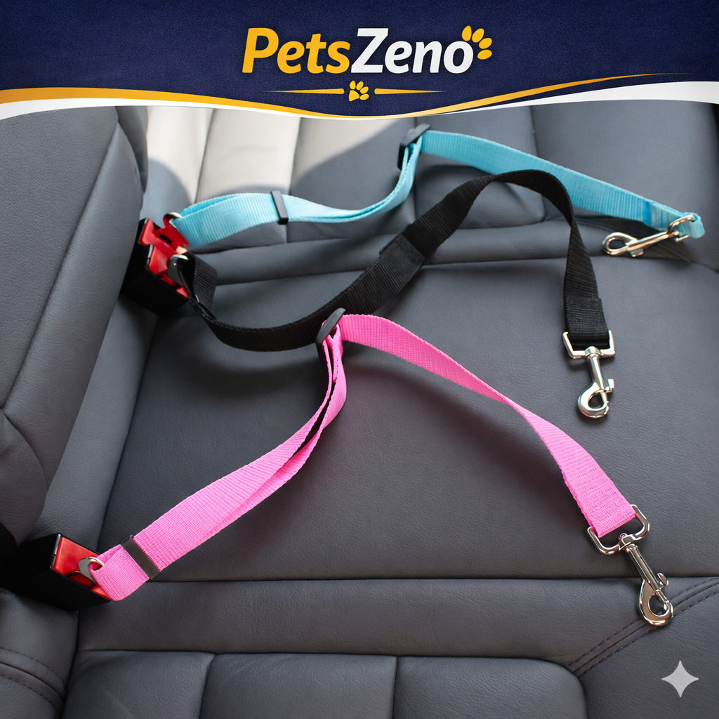 Adjustable Pet Cat Dog Car Seat Belt Pet Seat Vehicle Dog Harness Lead Clip Safety Lever Traction Dog Collars Dogs Accessoires