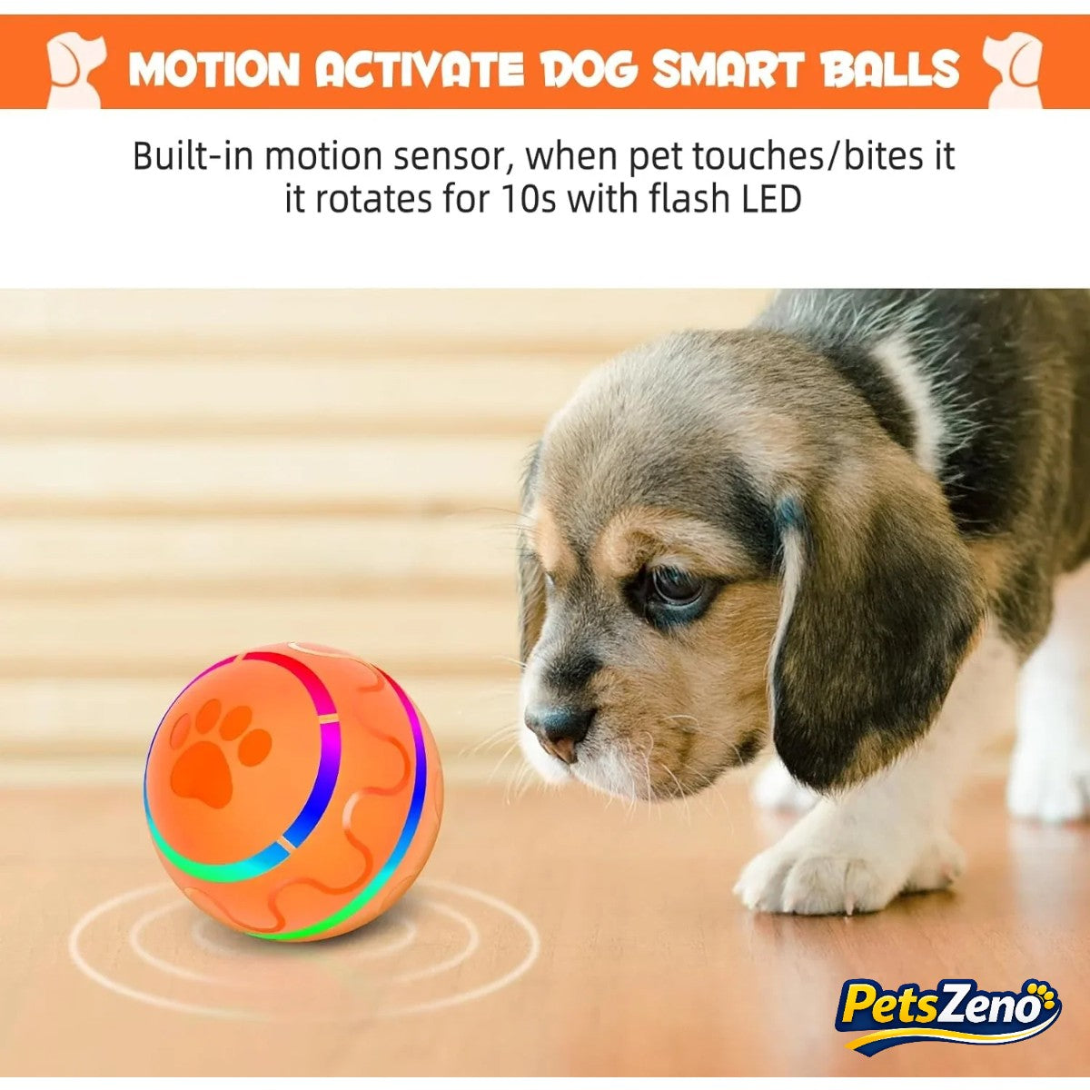 Automatic rolling dog ball with LED lights – PetsZeno