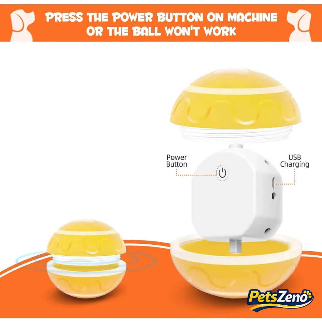Automatic rolling dog ball with LED lights – PetsZeno