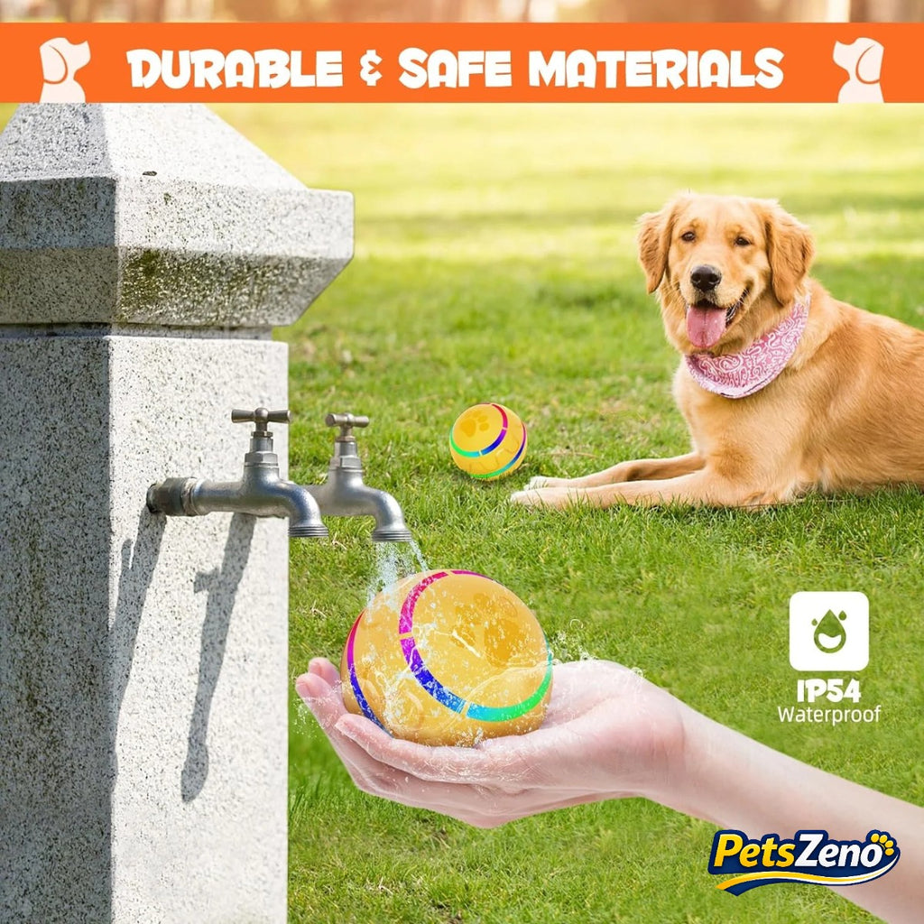 Automatic rolling dog ball with LED lights – PetsZeno