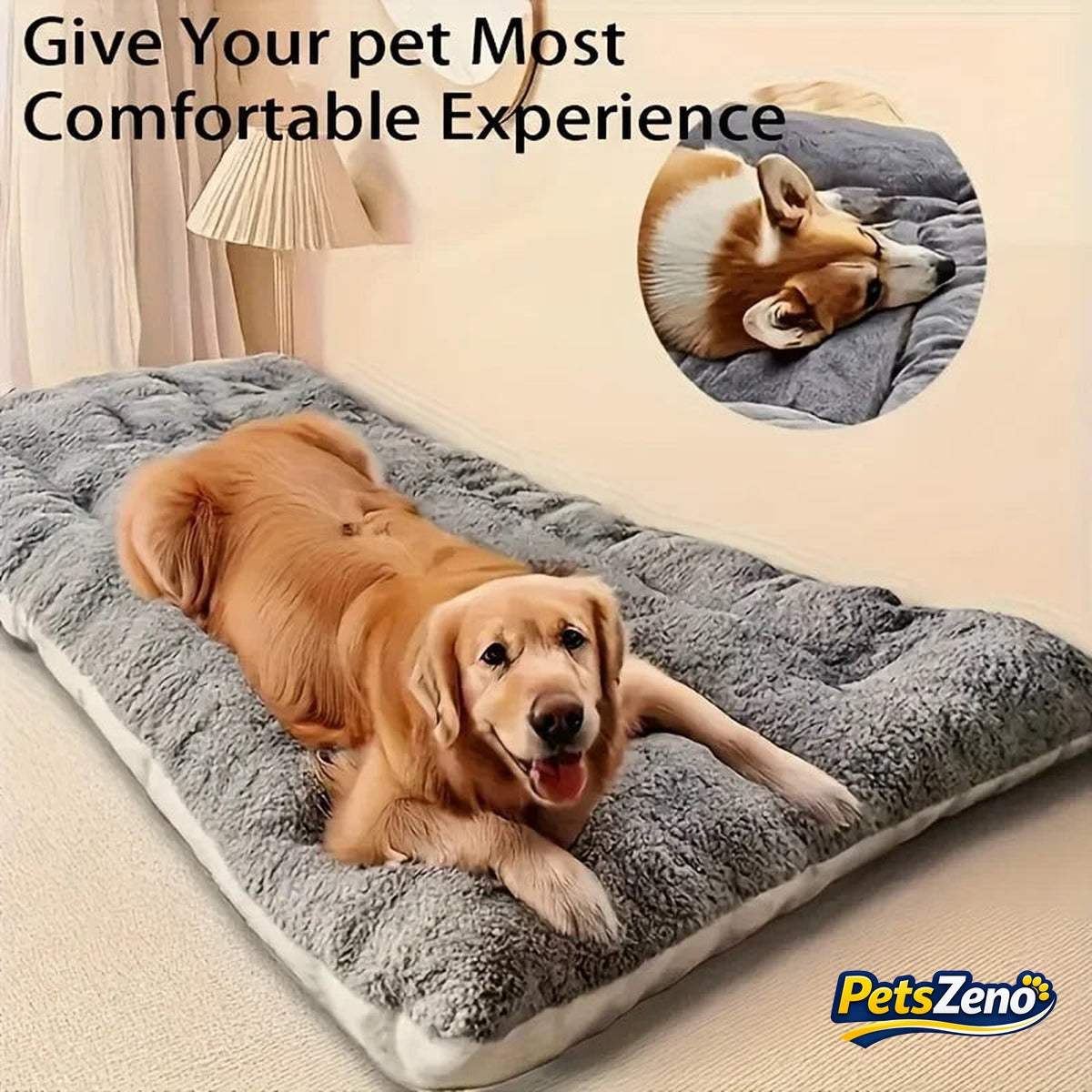 Calming plush dog bed mat – PetsZeno