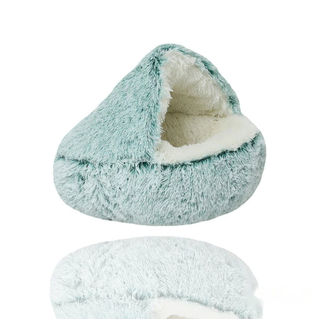 Calming cave dog bed, teal – PetsZeno