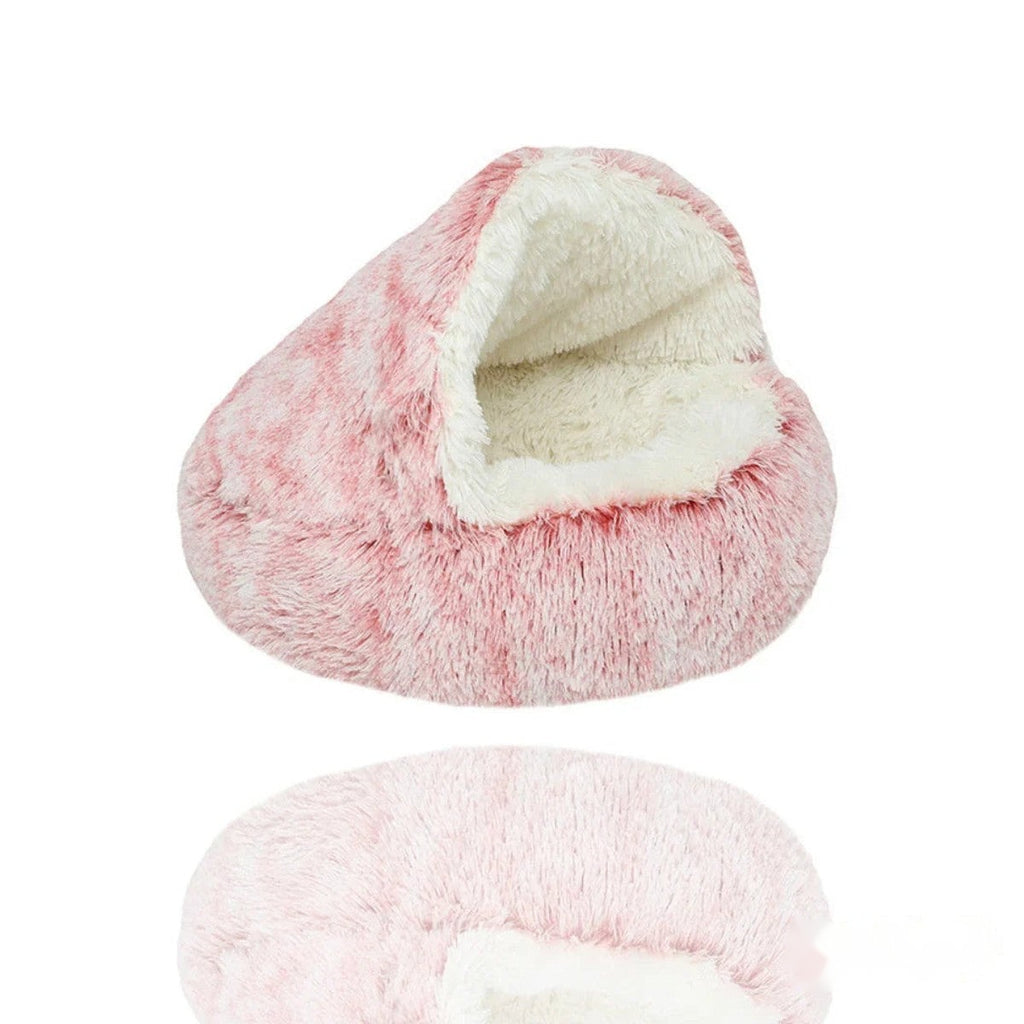 Calming cave dog bed, pink – PetsZeno