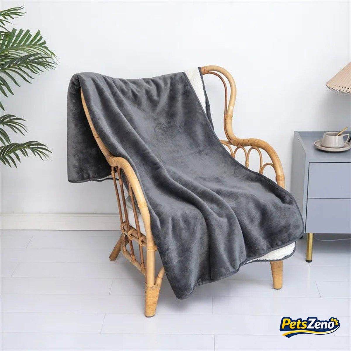 Sherpa dog blanket used as a sofa throw – PetsZeno