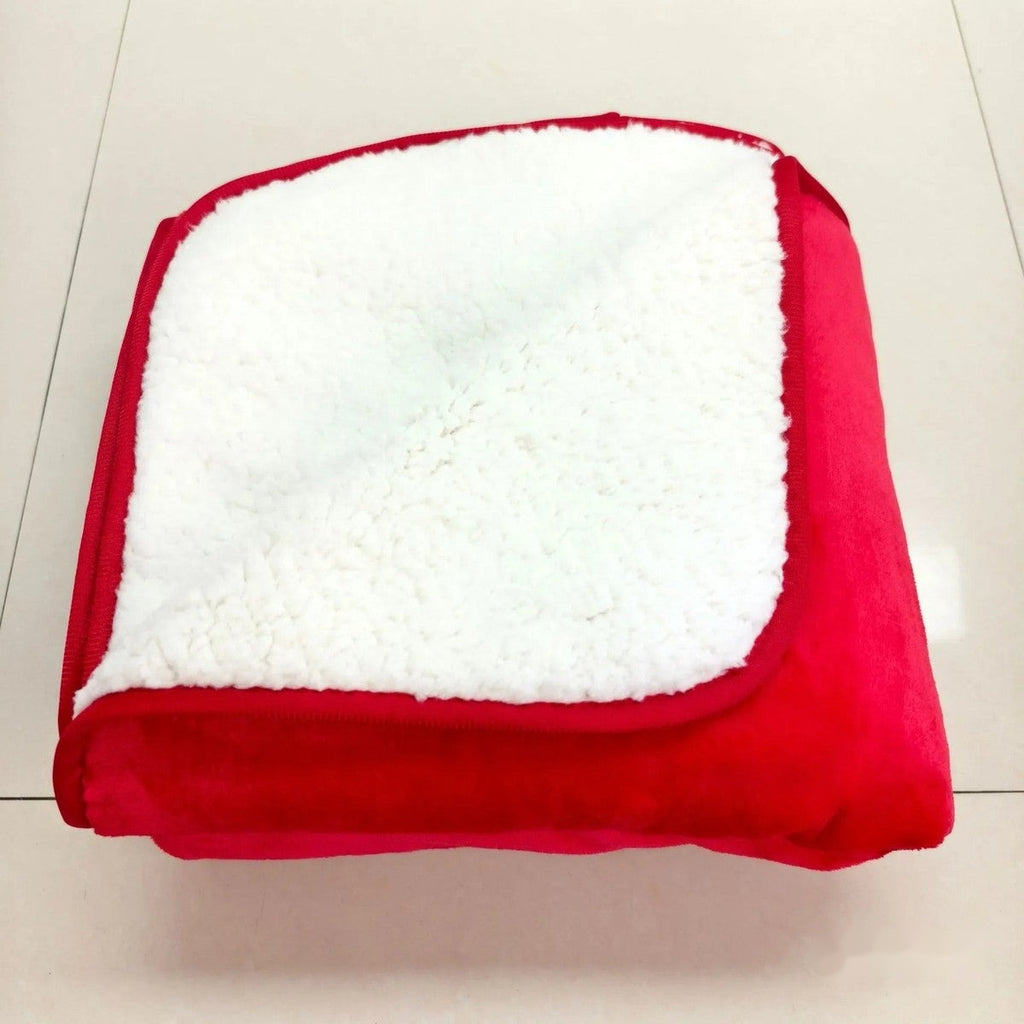 Calming sherpa dog blanket, red – PetsZeno