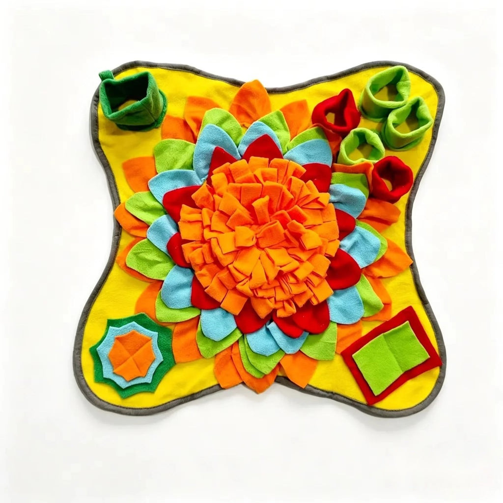 Flower snuffle mat for dogs, yellow – PetsZeno