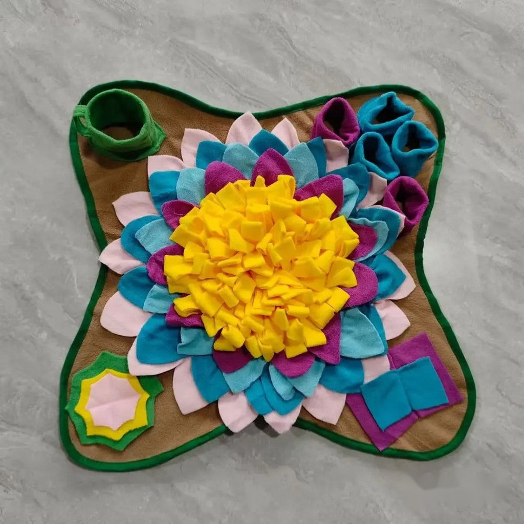 Flower snuffle mat for dogs, chocolate – PetsZeno